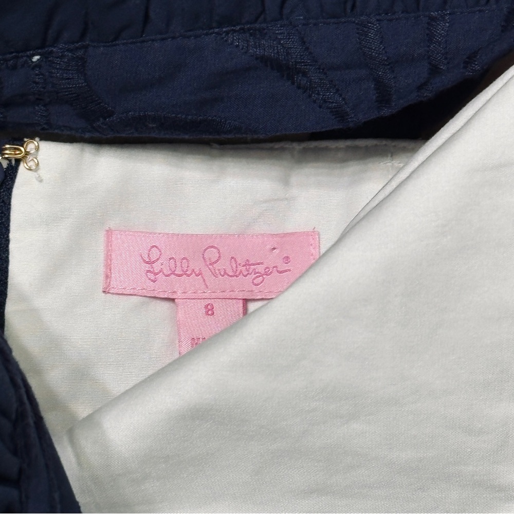 Lilly Pulitzer Navy Embroidered Sheath Dress NWT - Picture 7 of 9